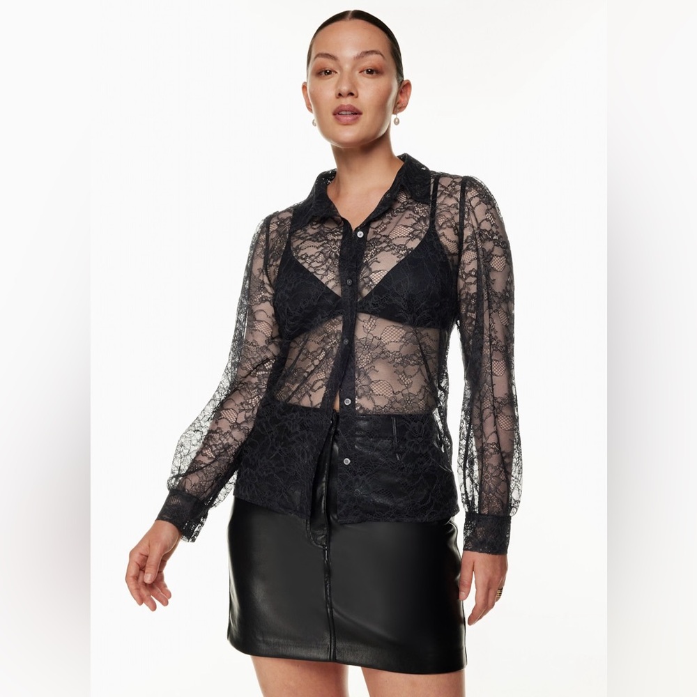 WILFRED Fleur Blouse
Lace sheer button-up blouse - Picture 6 of 8